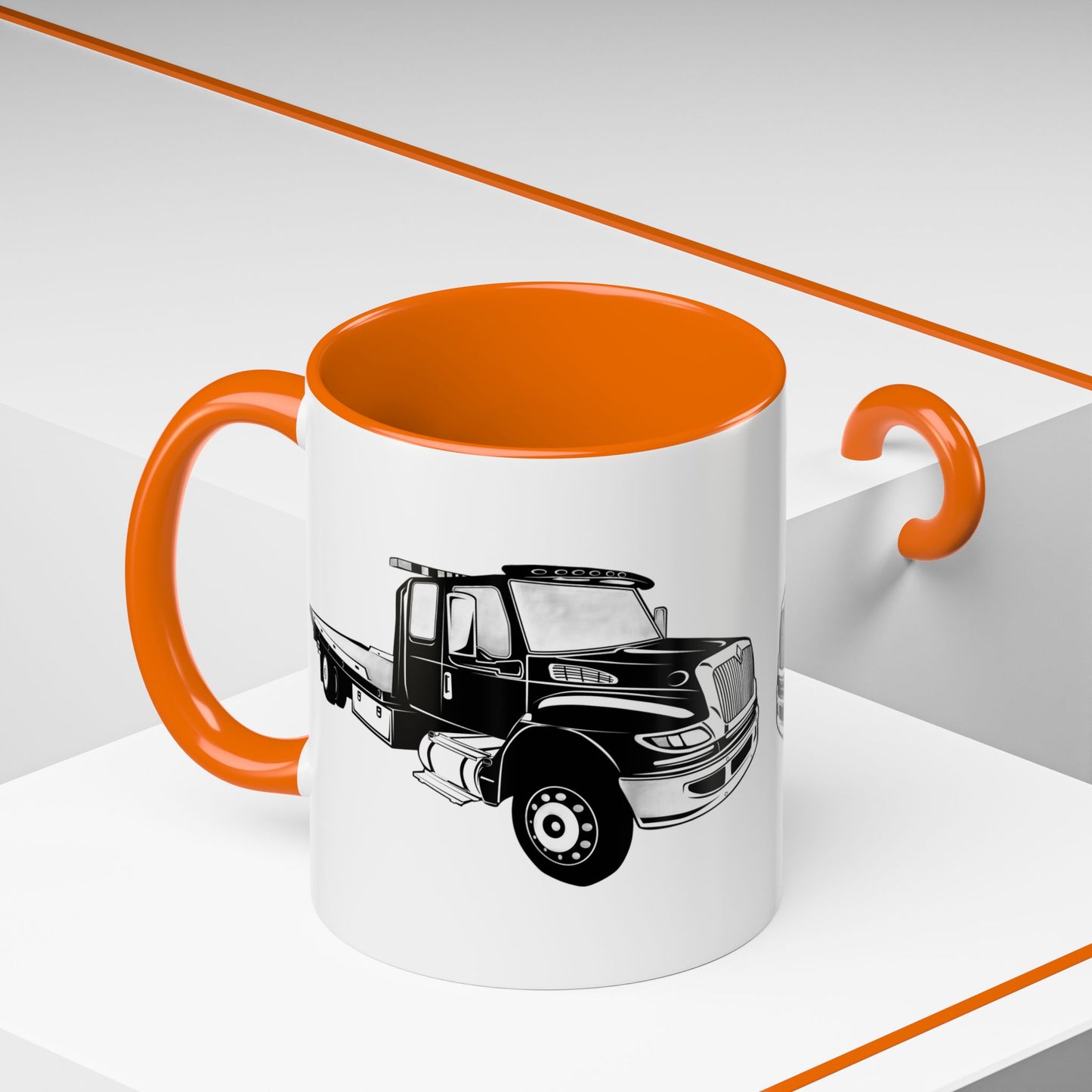 Flatbed Tow Truck 2-Tone Coffee Mug
