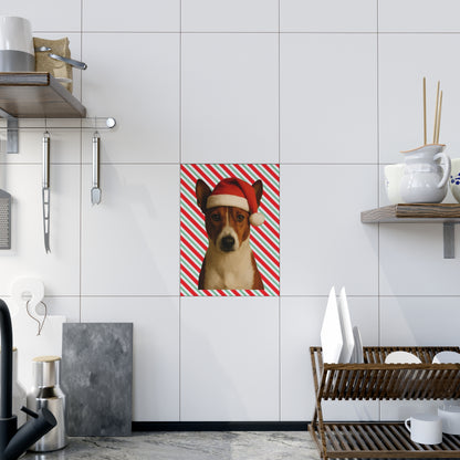 Santa Paws Basenji Ceramic Photo Tile