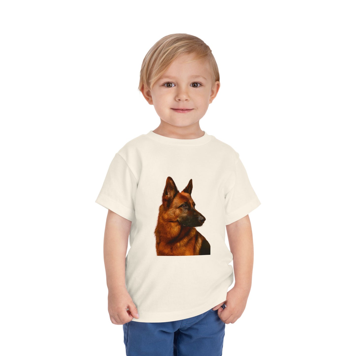 German Shepherd Head Toddler Unisex Short Sleeve Crewneck Tee