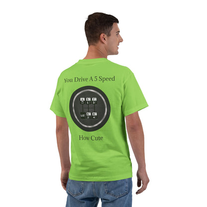 5 Speed How Cute Men's Short-Sleeve Crewneck Tee