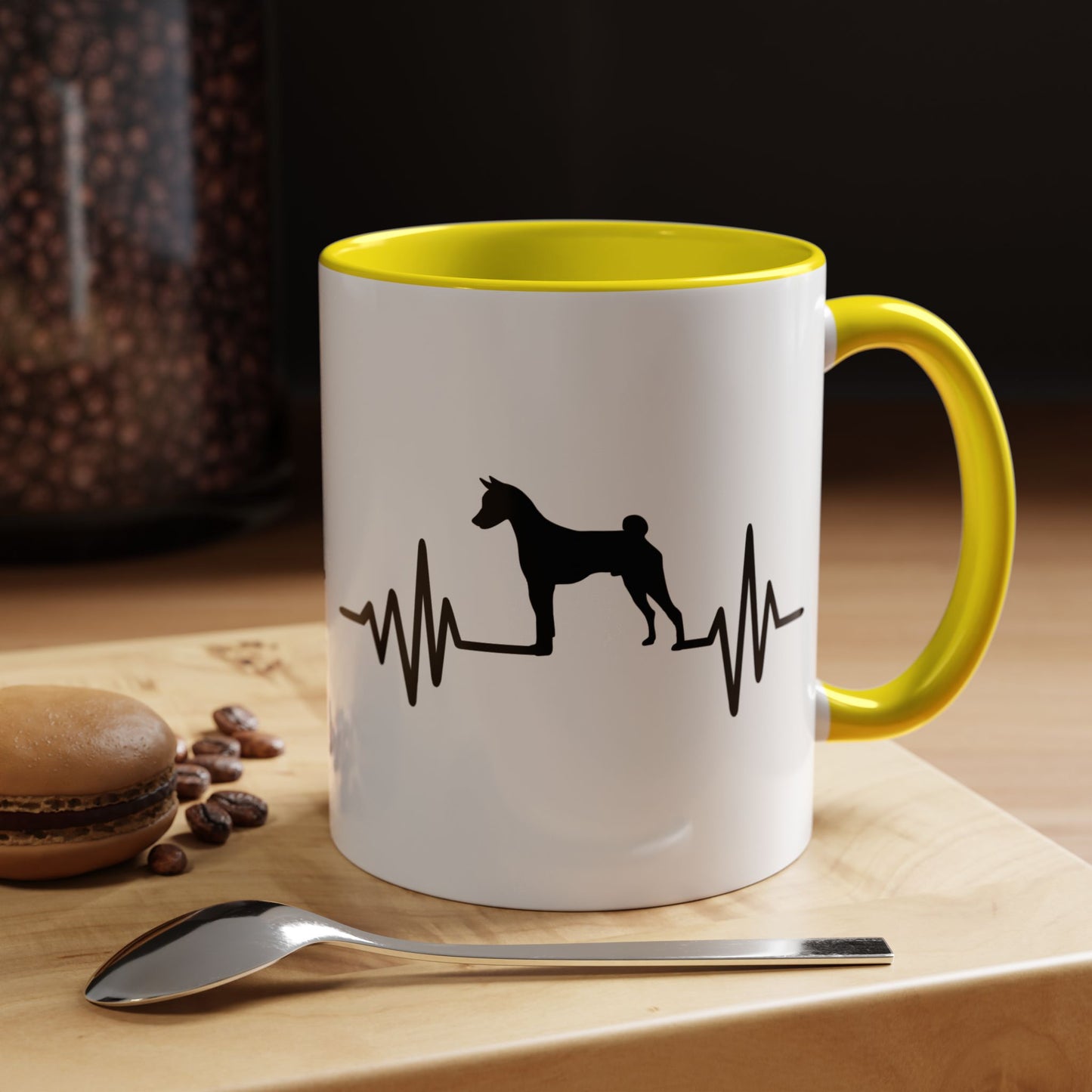 My Heart Beats For Basenjis 2-Tone Coffee Mug