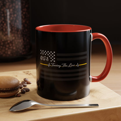 Thin Yellow Line 2-Tone Coffee Mug