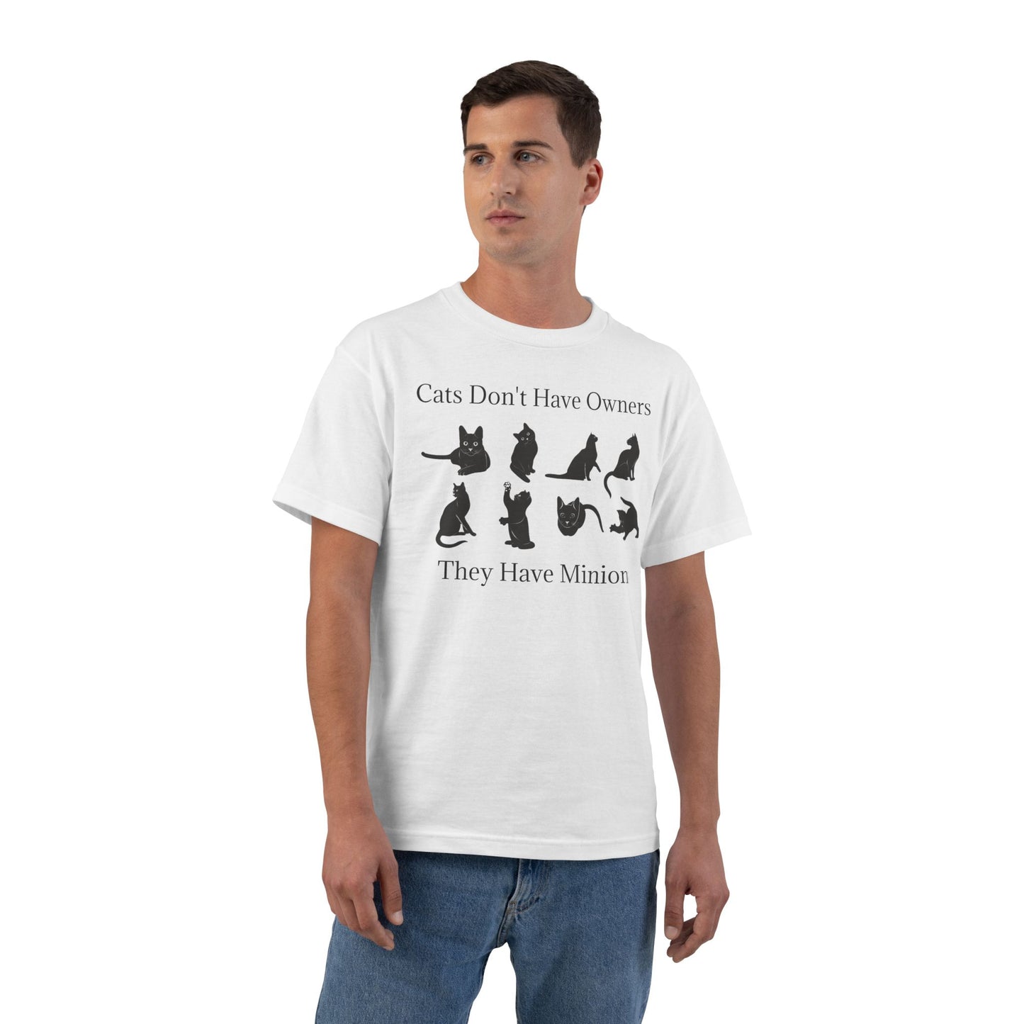 Cat Minions Men's Short-Sleeve Crewneck Tee
