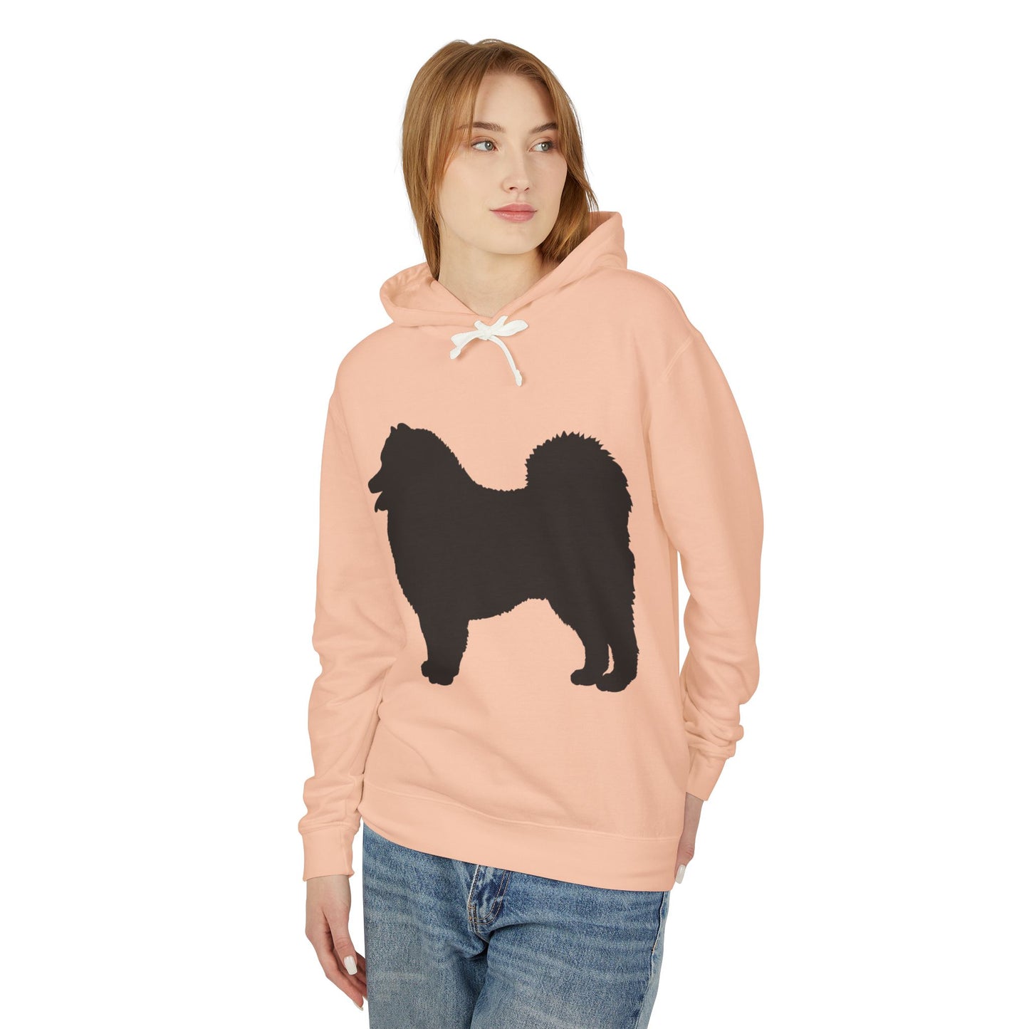 Samoyed Silhouette Unisex Lightweight Hoodie