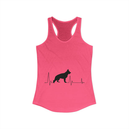 My Heart Beats For German Shepherds Women's Racerback Tank