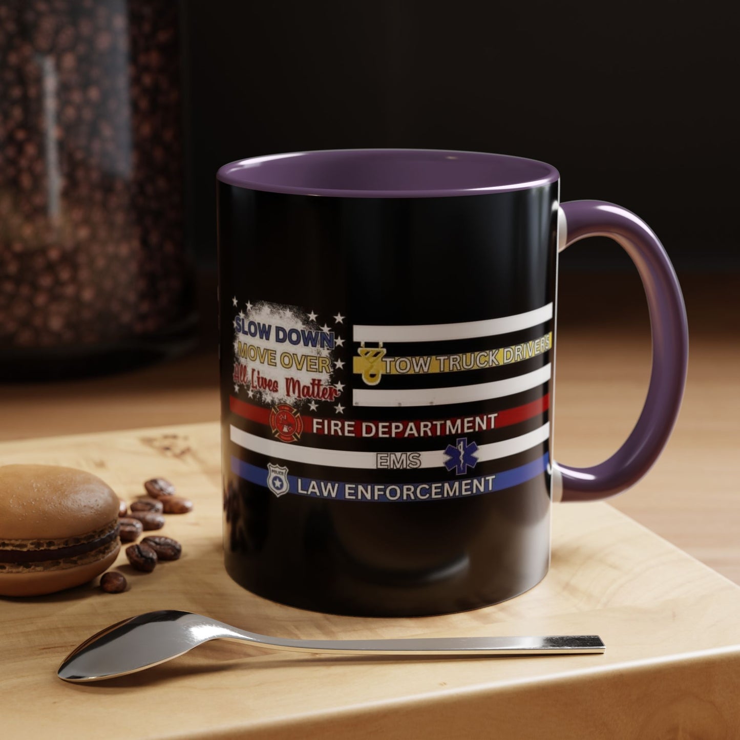 Slow Down Move Over Flag 2-Tone Coffee Mug