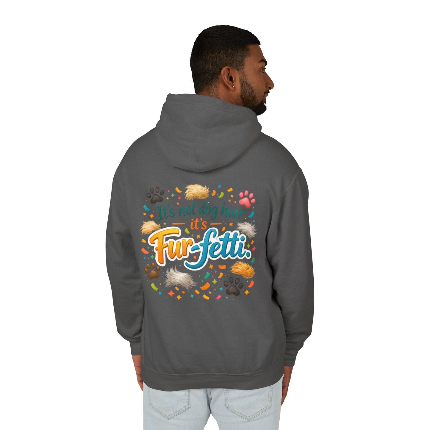 Fur-Fetti Dog Unisex Lightweight Hoodie