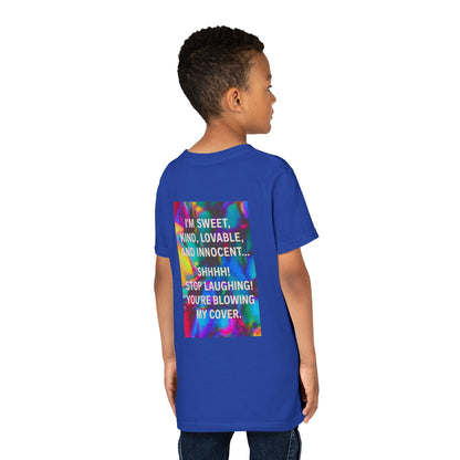 Blowing My Cover Youth Unisex Short Sleeve Crewneck Tee