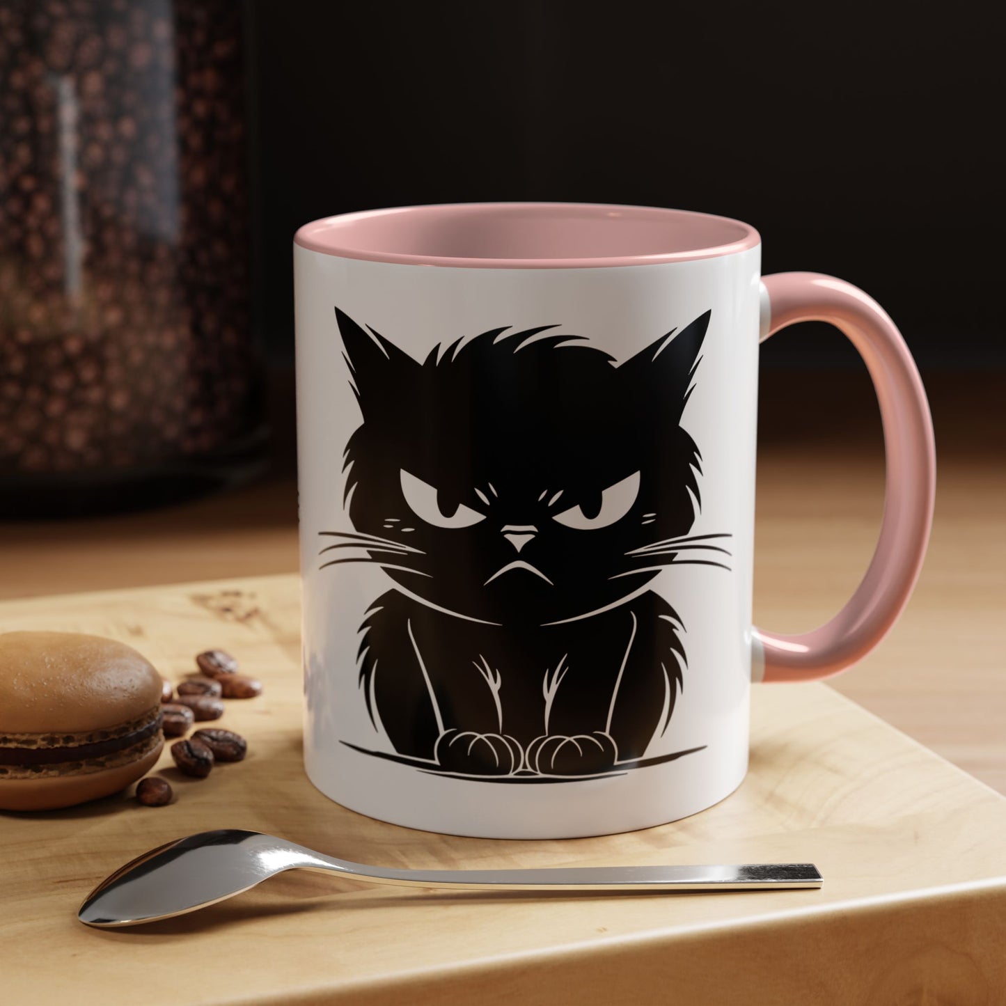 Angry Cat 2-Tone Coffee Mug