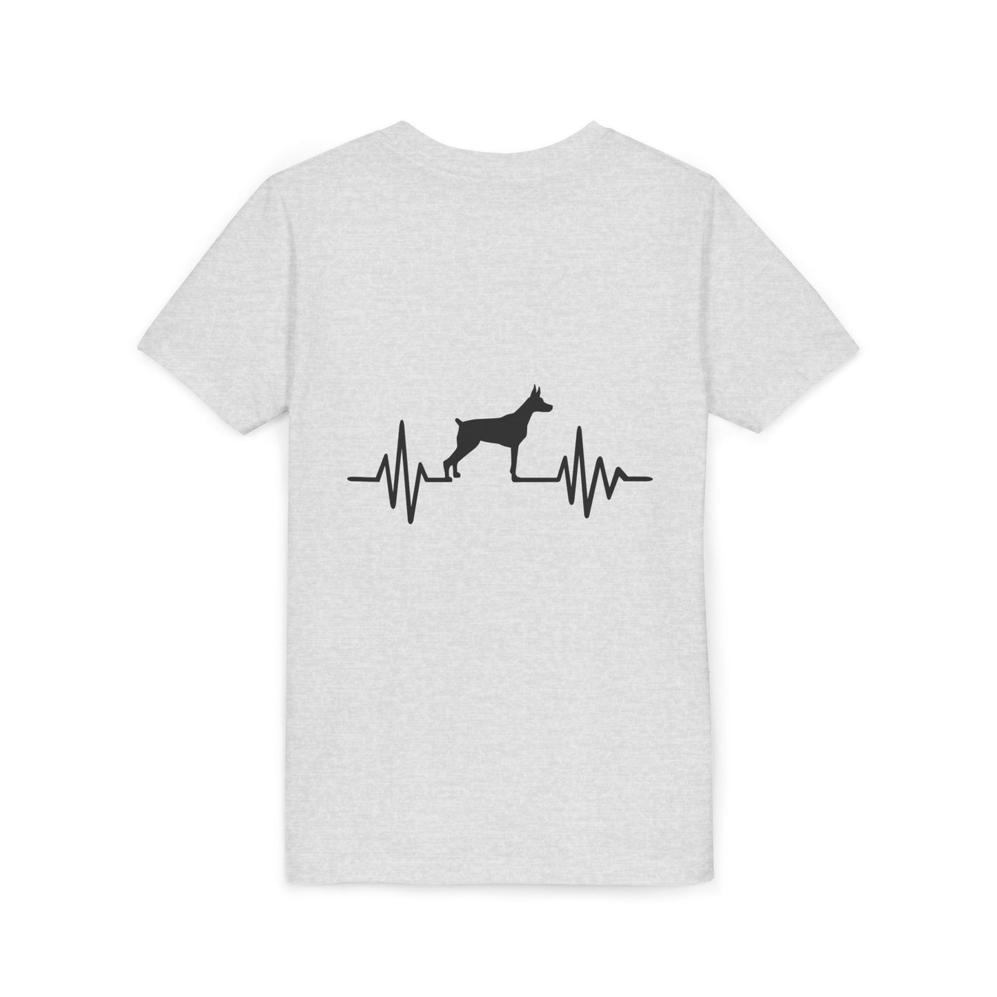 My Heart Beats For Dobermans Youth Unisex Short Sleeve Crewneck Tee