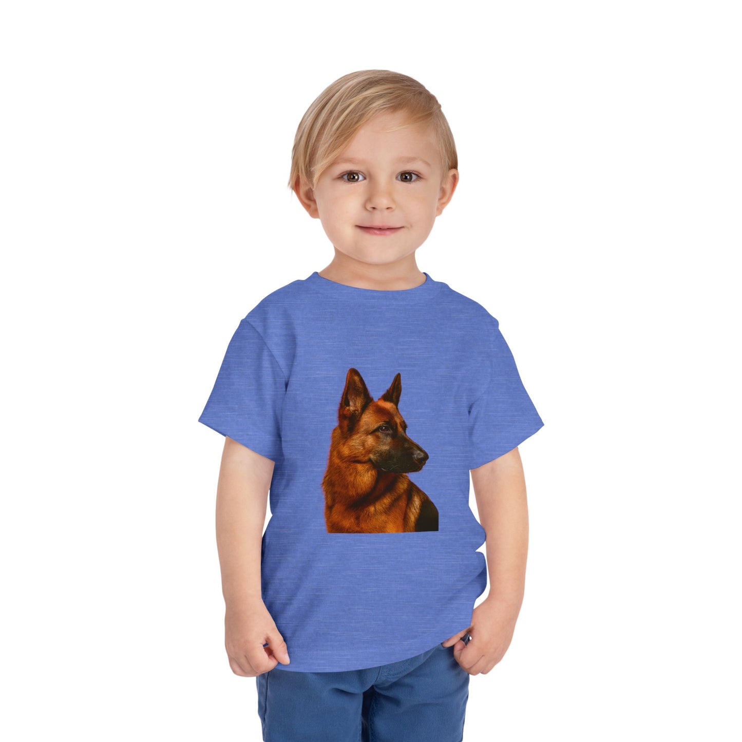 German Shepherd Head Toddler Unisex Short Sleeve Crewneck Tee