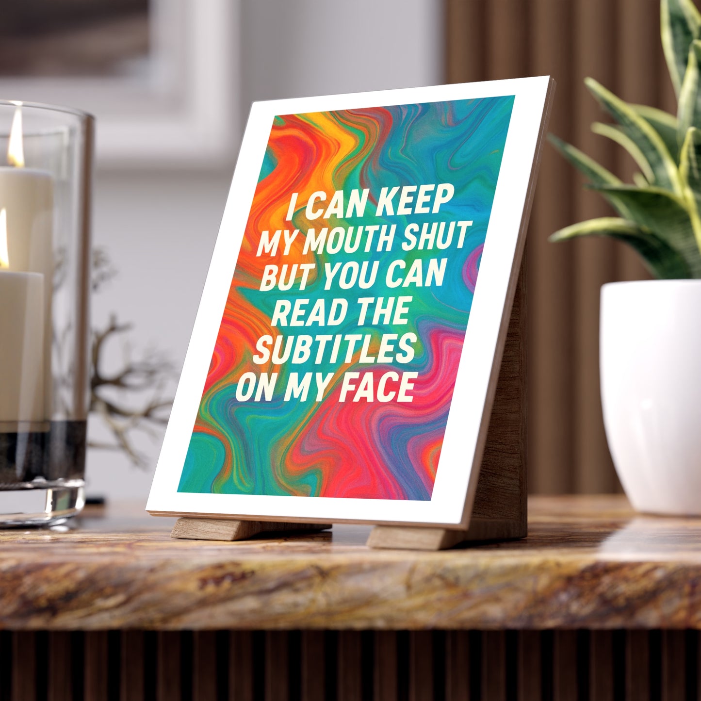 Subtitles Ceramic Photo Tile