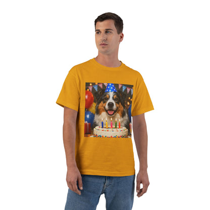 Birthday Buddy Aussie Men's Short-Sleeve Crewneck Tee
