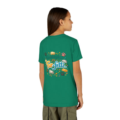 Fur-Fetti Dog Youth Unisex Short Sleeve Crewneck Tee