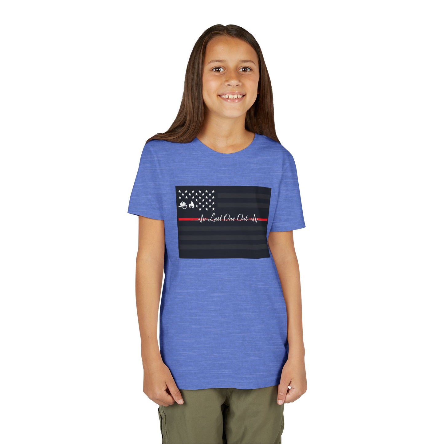 Thin Red Line Youth Unisex Short Sleeve Crewneck Tee