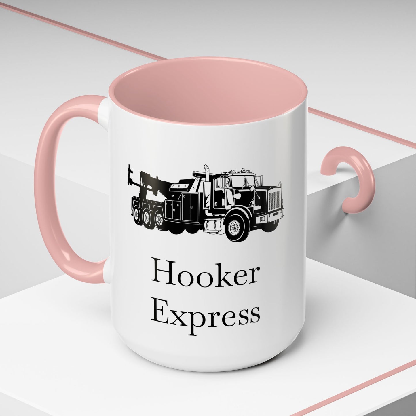 H**ker Express Heavy Tow Truck 2-Tone Coffee Mug