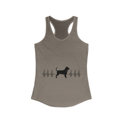 My Heart Beats For Bloodhounds Women's Racerback Tank