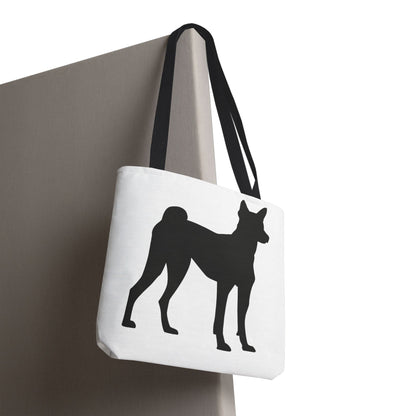 Basenji Silhouette Tote Bag