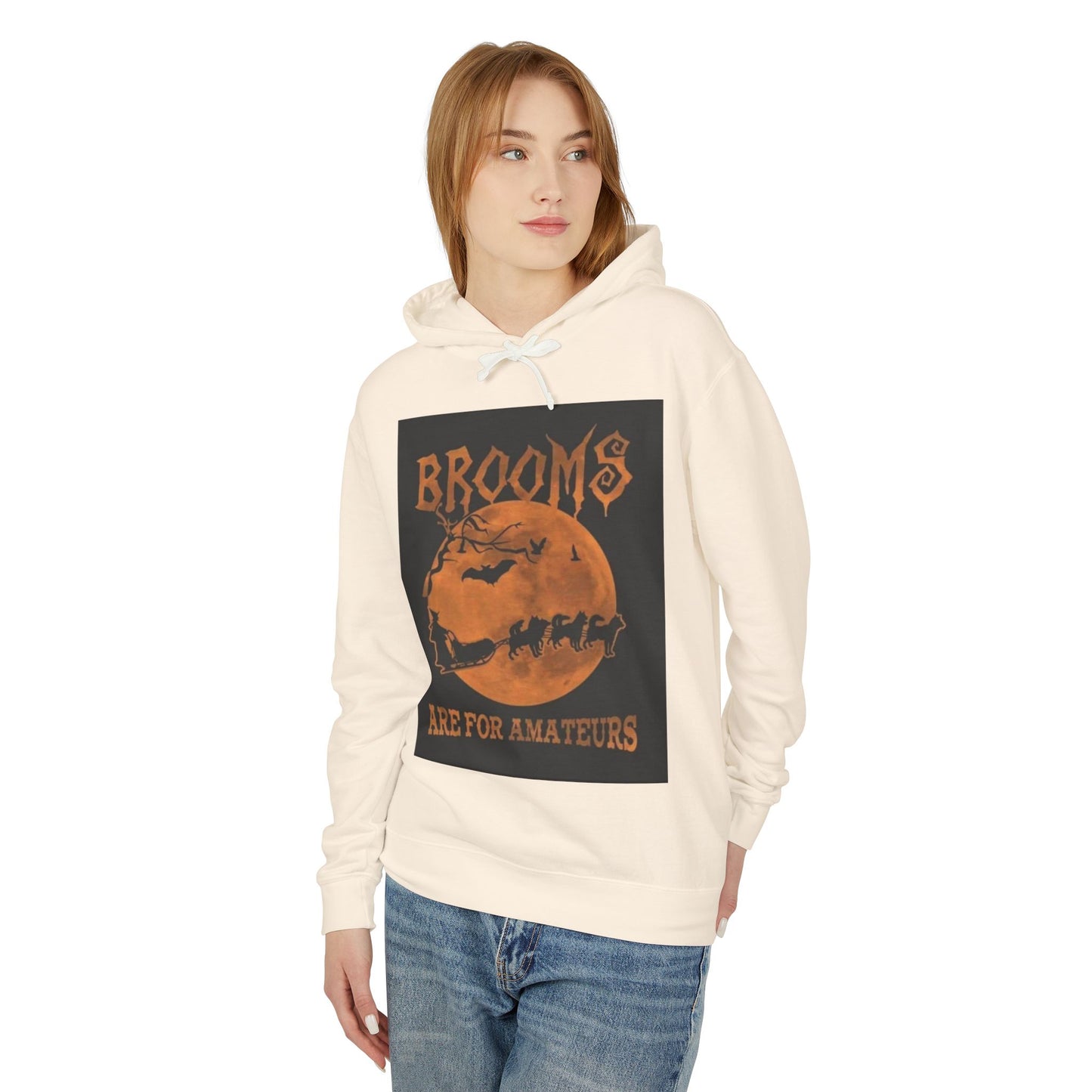 Brooms Are For Amateurs Unisex Lightweight Hoodie
