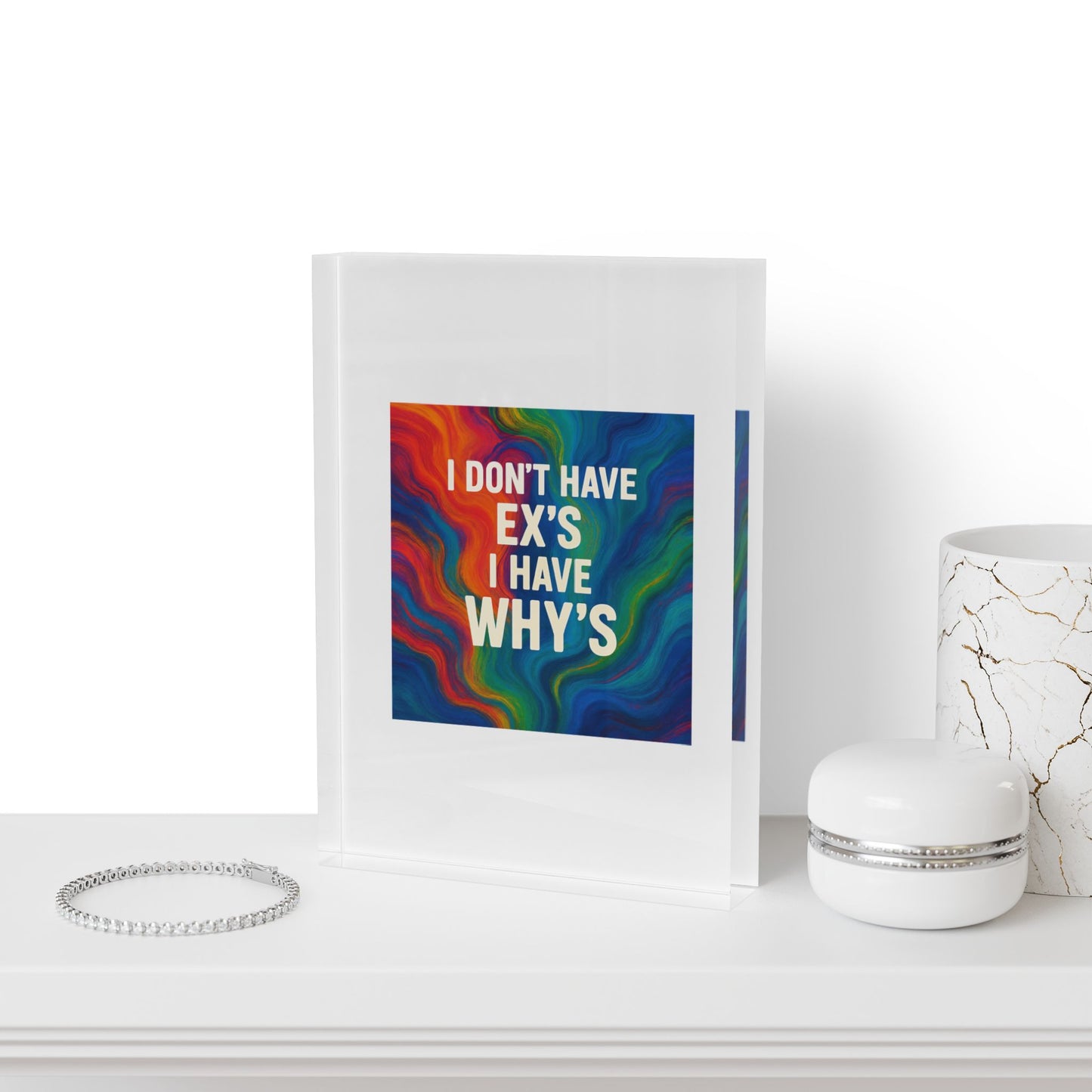 X's And Y's Acrylic Photo Block