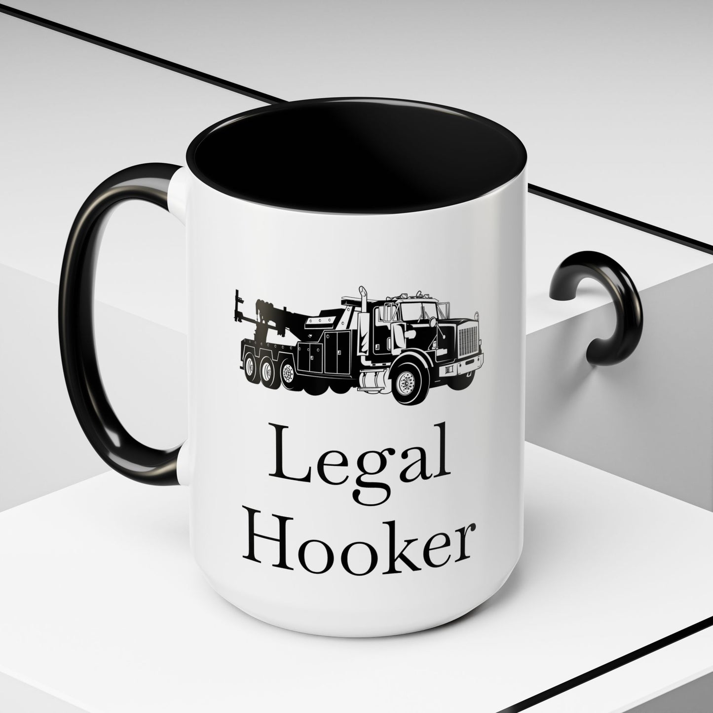 Legal H**ker Heavy Tow Truck 2-Tone Coffee Mug