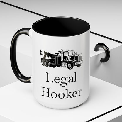 Legal H**ker Heavy Tow Truck 2-Tone Coffee Mug