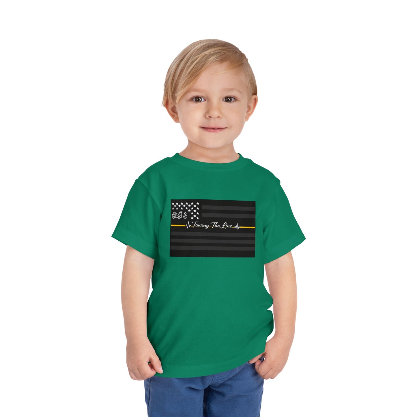 Thin Yellow Line Toddler Unisex Short Sleeve Crewneck Tee