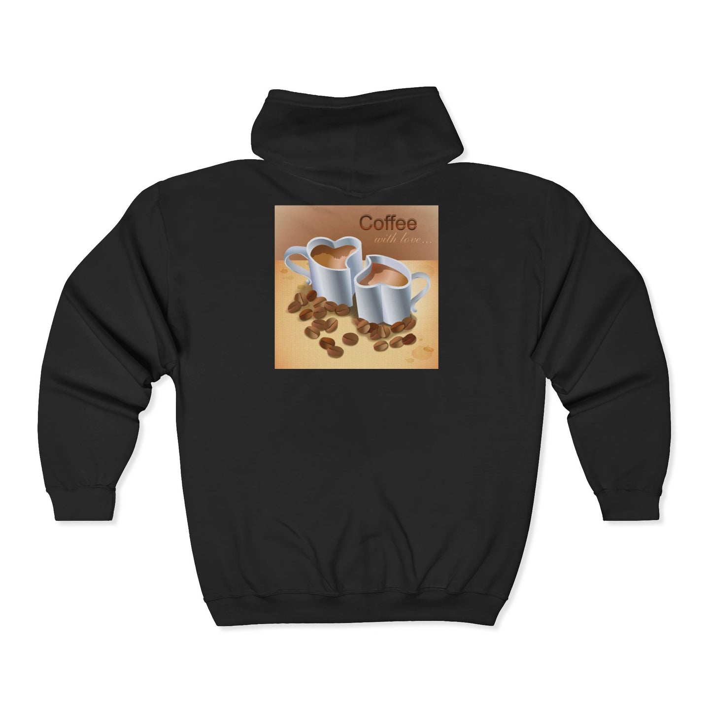 Coffee With Love Unisex Full Zip Hoodie