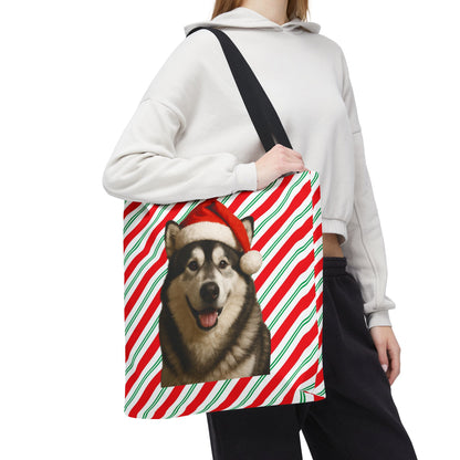 Santa Paws Malamute Tote Bag