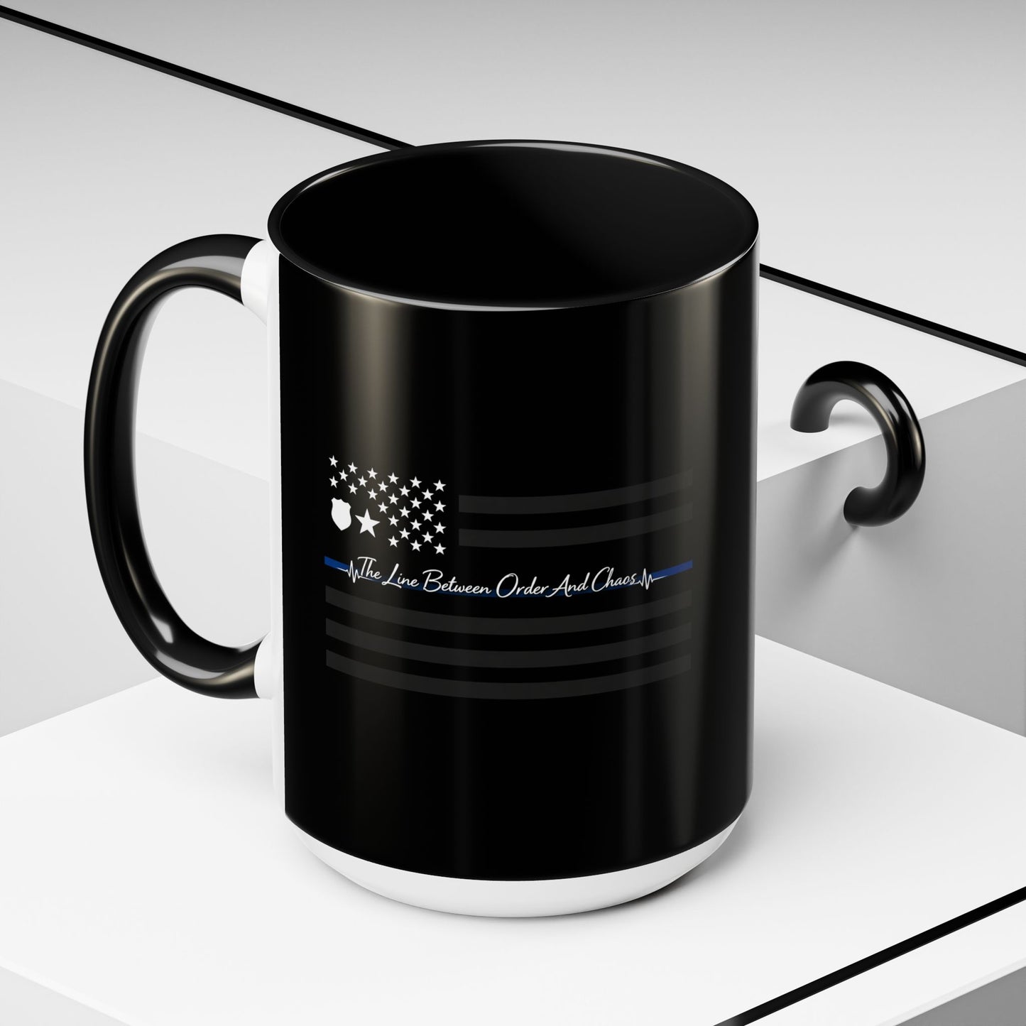 Thin Blue Line 2-Tone Coffee Mug