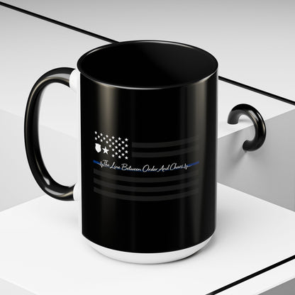 Thin Blue Line 2-Tone Coffee Mug