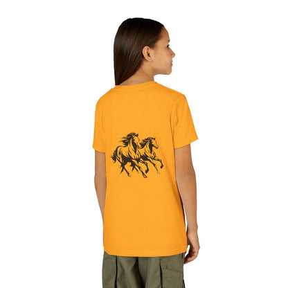 Horsin' Around Youth Unisex Short Sleeve Crewneck Tee