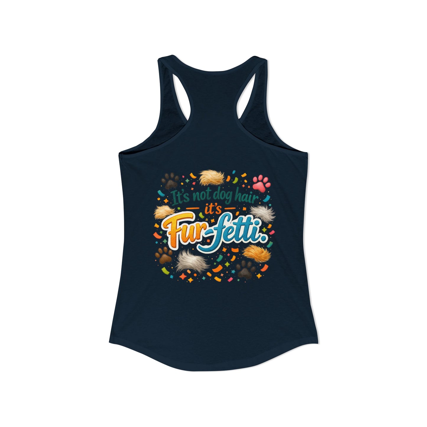 Fur-Fetti Dog Women's Racerback Tank