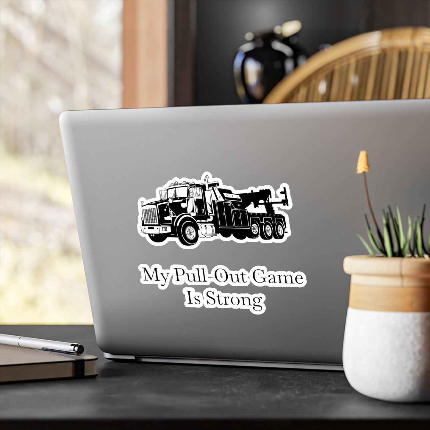 Pull Out Heavy Tow Truck Vinyl Decal
