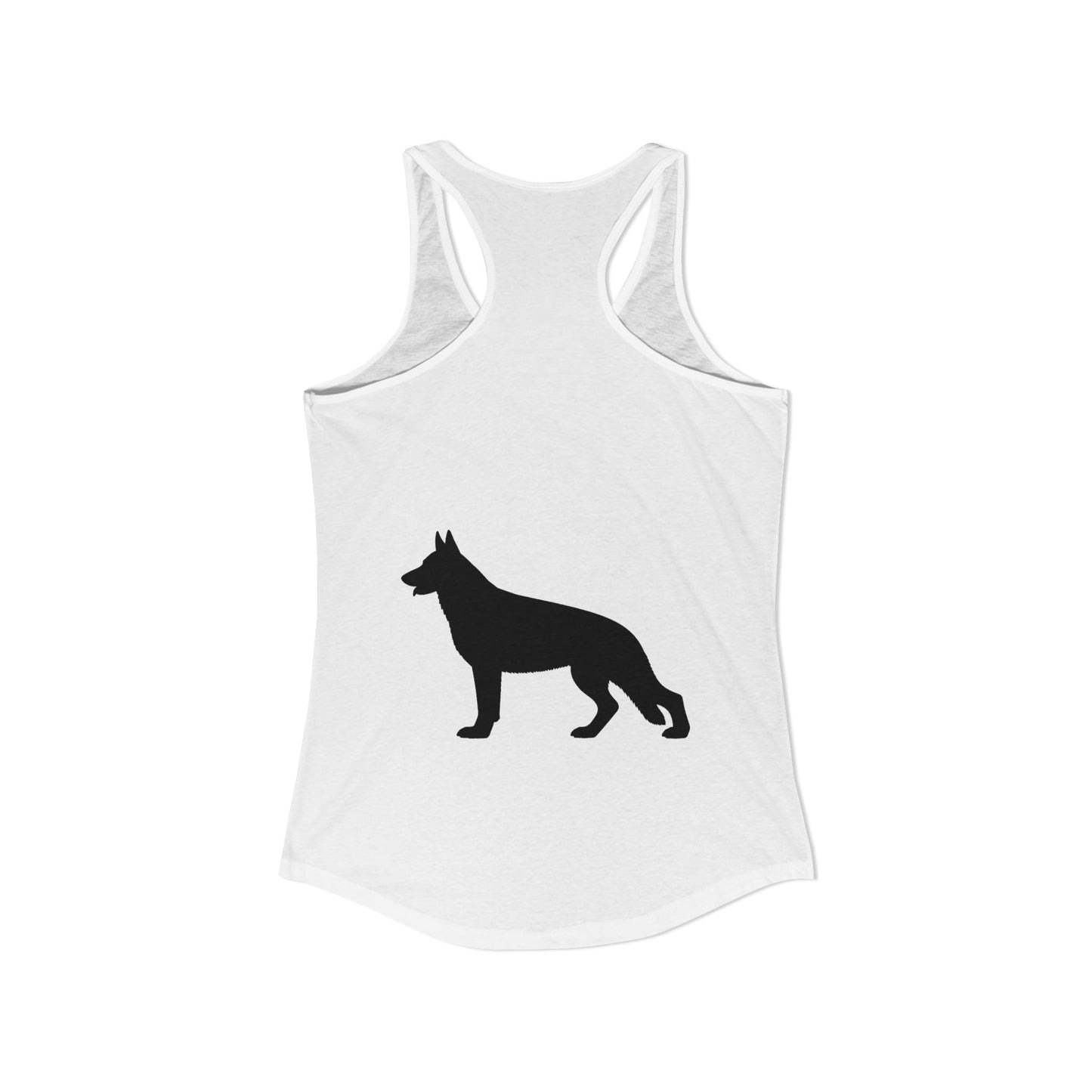 German Shepherd Silhouette Women's Racerback Tank