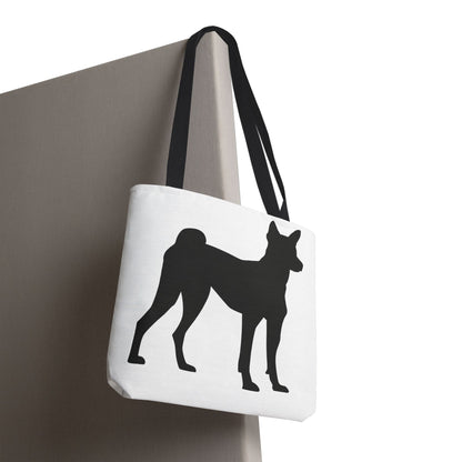 Basenji Silhouette Tote Bag