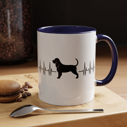 My Heart Beats For Bloodhounds 2-Tone Coffee Mug