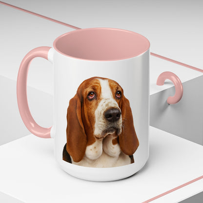 Basset Head 2-Tone Coffee Mug