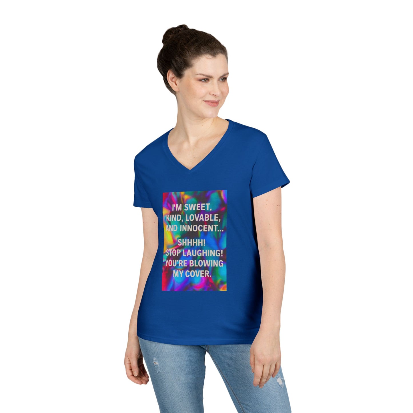 Blowing My Cover Women's V-Neck T-Shirt