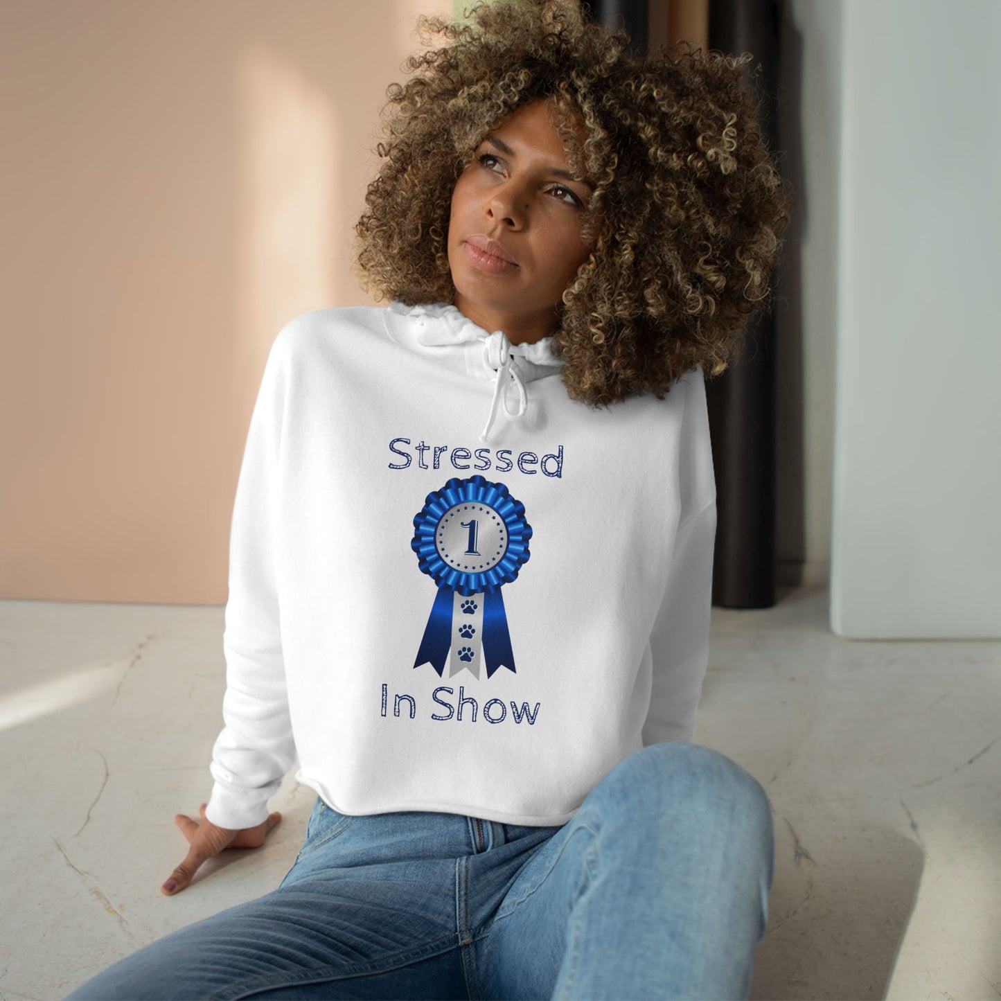Stressed In Show Women's Crop Hoodie