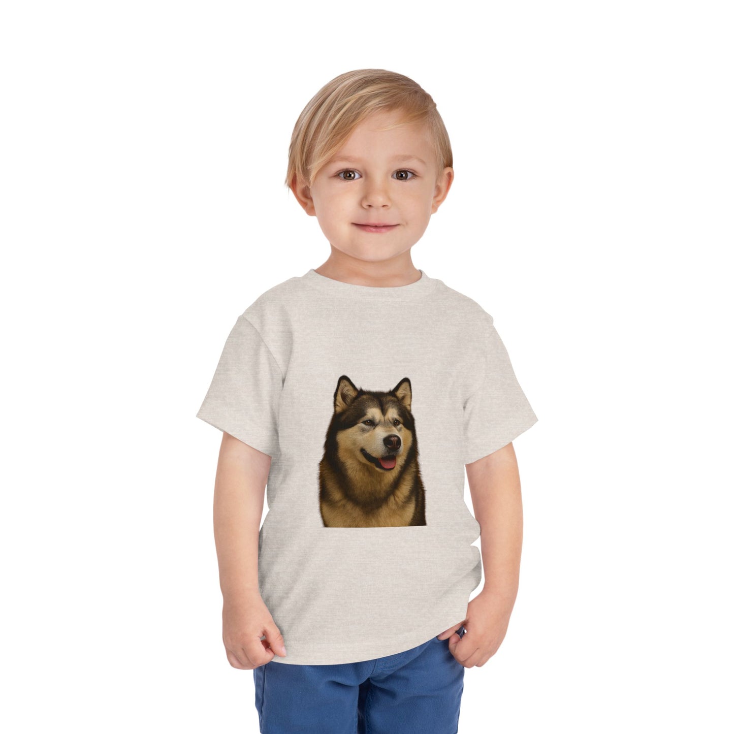 Malamute Head Toddler Unisex Short Sleeve Crewneck Tee