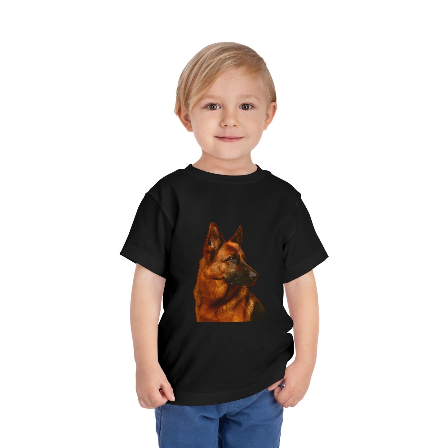 German Shepherd Head Toddler Unisex Short Sleeve Crewneck Tee