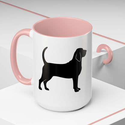 Bloodhound Silhouette 2-Tone Coffee Mug