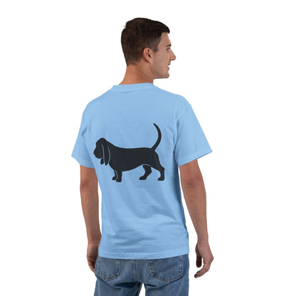 Basset Silhouette Men's Short-Sleeve Crewneck Tee