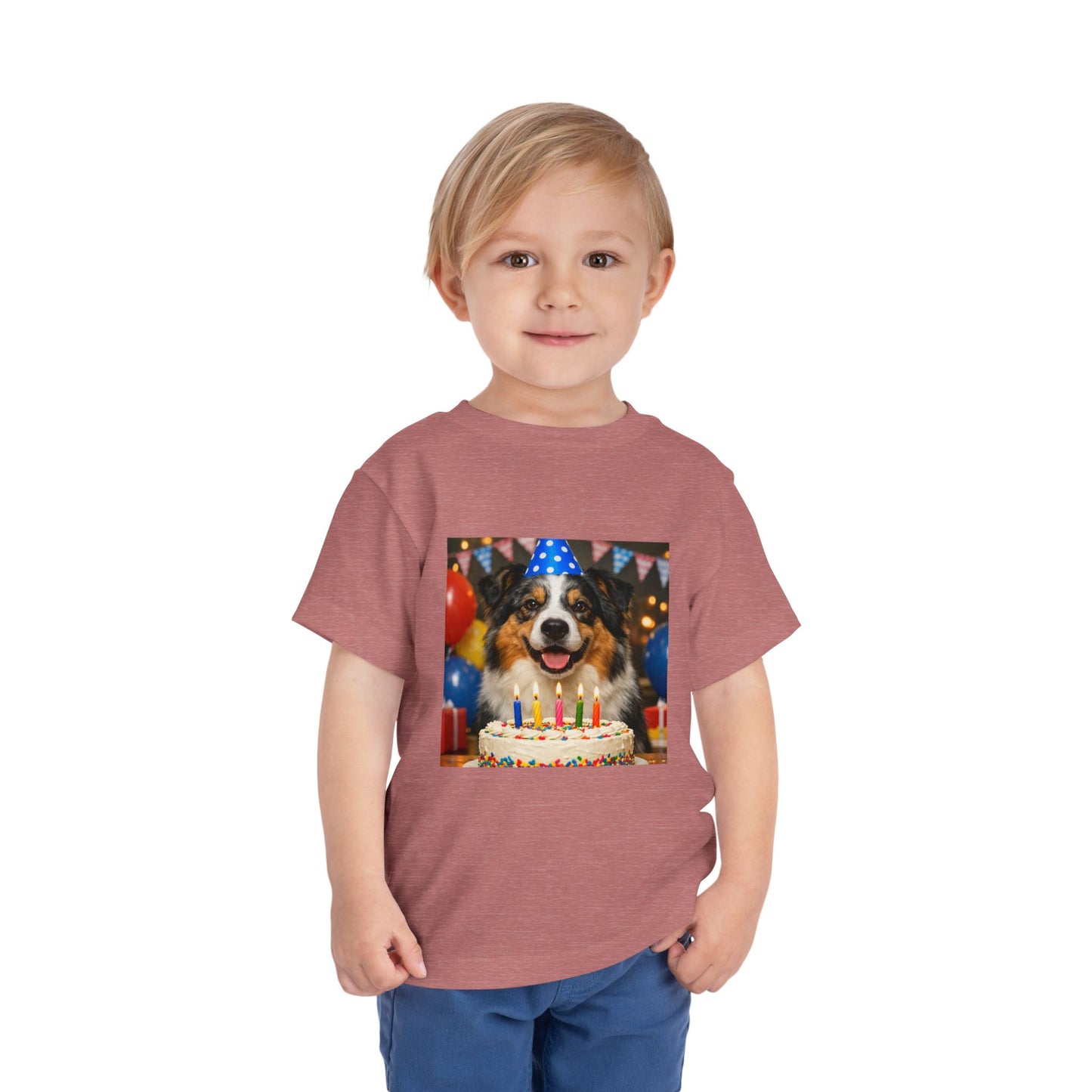 Birthday Buddy Aussie Toddler Unisex Short Sleeve Crewneck Tee