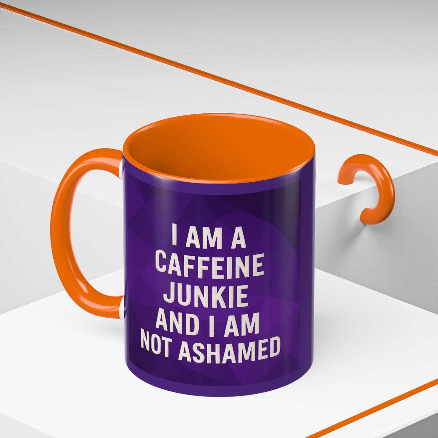 Caffeine Junkie 2-Tone Coffee Mug