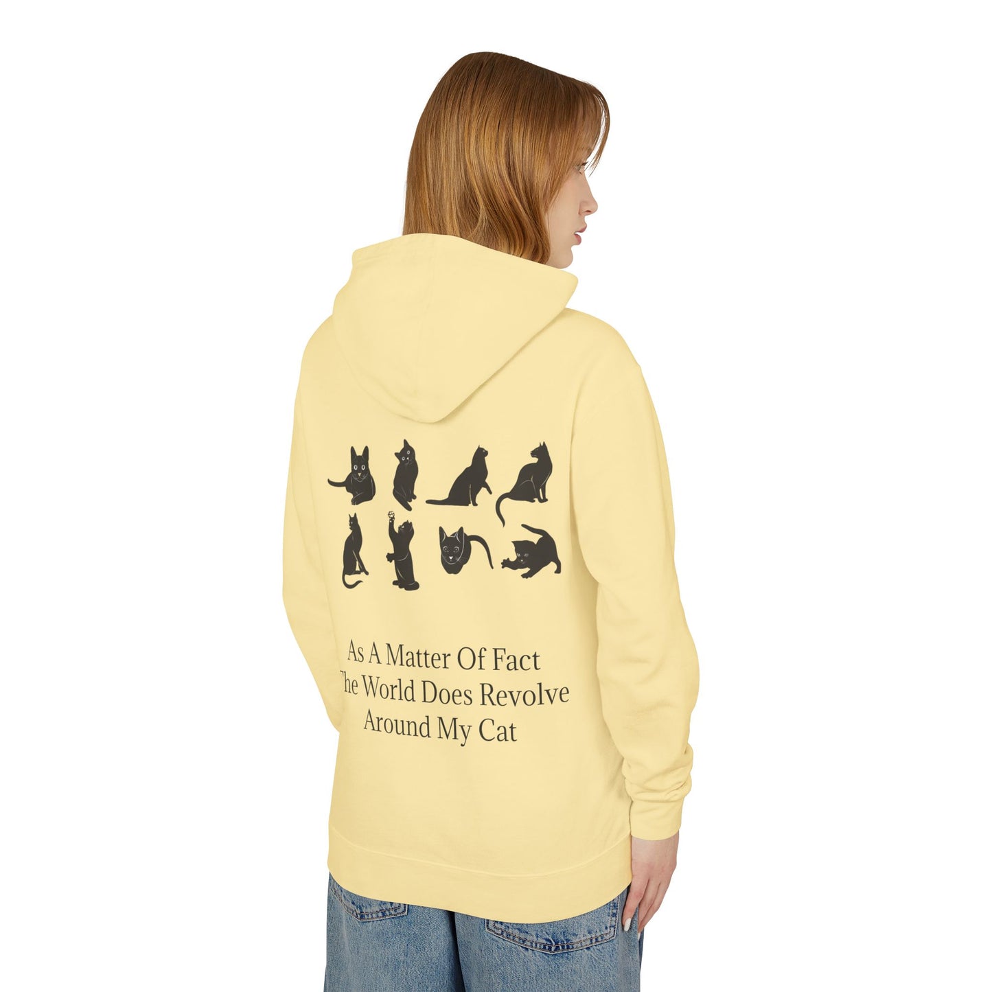 Matter Of Fact Cat Unisex Lightweight Hoodie