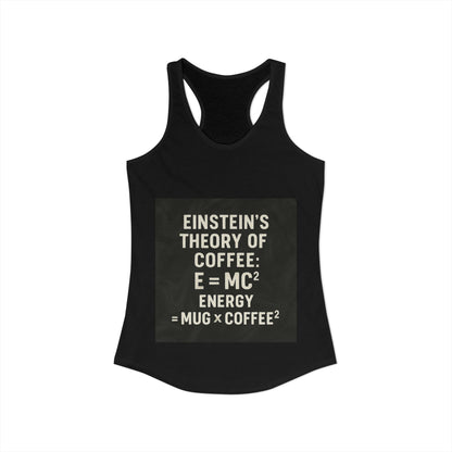 Einstein's Theory Of Coffee Women's Racerback Tank