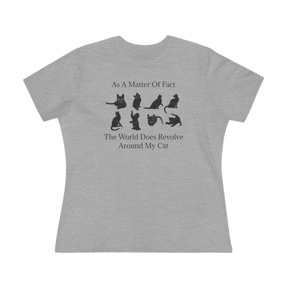 Matter Of Fact Cat Women's Short Sleeve Crewneck Tee