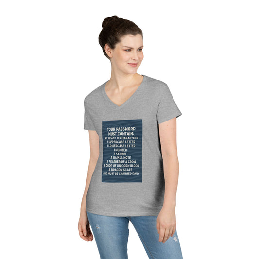 Password Women's V-Neck T-Shirt